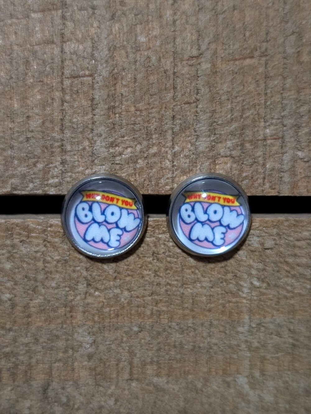 💟 Adult Humor Handmade Stud Earrings